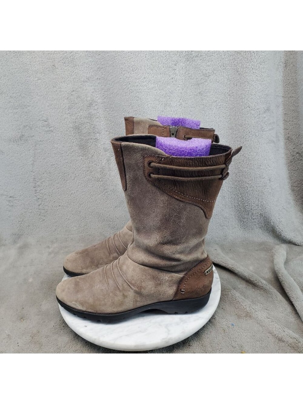 Merrell Shoes Womens Size 7.5 Vera Mid Barnwood Brown Leather Boots *Read*